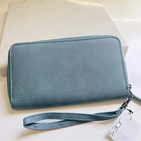 NWT Joe’s Jeans Thistle Blue Large Zip Around Wristlet Wallet - Picture 2 of 7